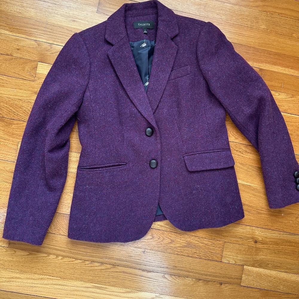 Classic purple wool blazer